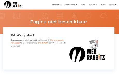 What's up doc? Hoe ga jij om met een 404 pagina? - Web Rabbitz 🥕