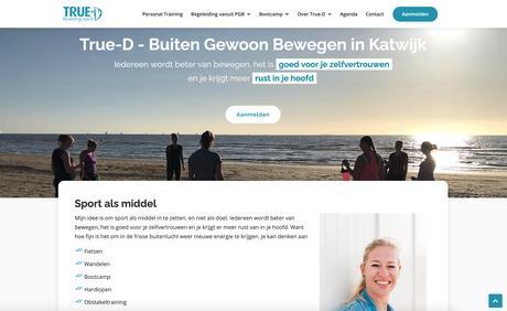 True-D - Buiten gewoon bewegen in Katwijk Website ontwikkelen Waddinxveen Web Rabbitz 🥕