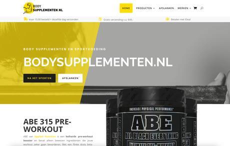 Bodysupplementen.nl Website ontwikkelen Waddinxveen Web Rabbitz 🥕