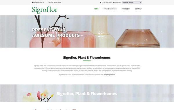 Maatwerk website en klantportaal voor Sigroflor